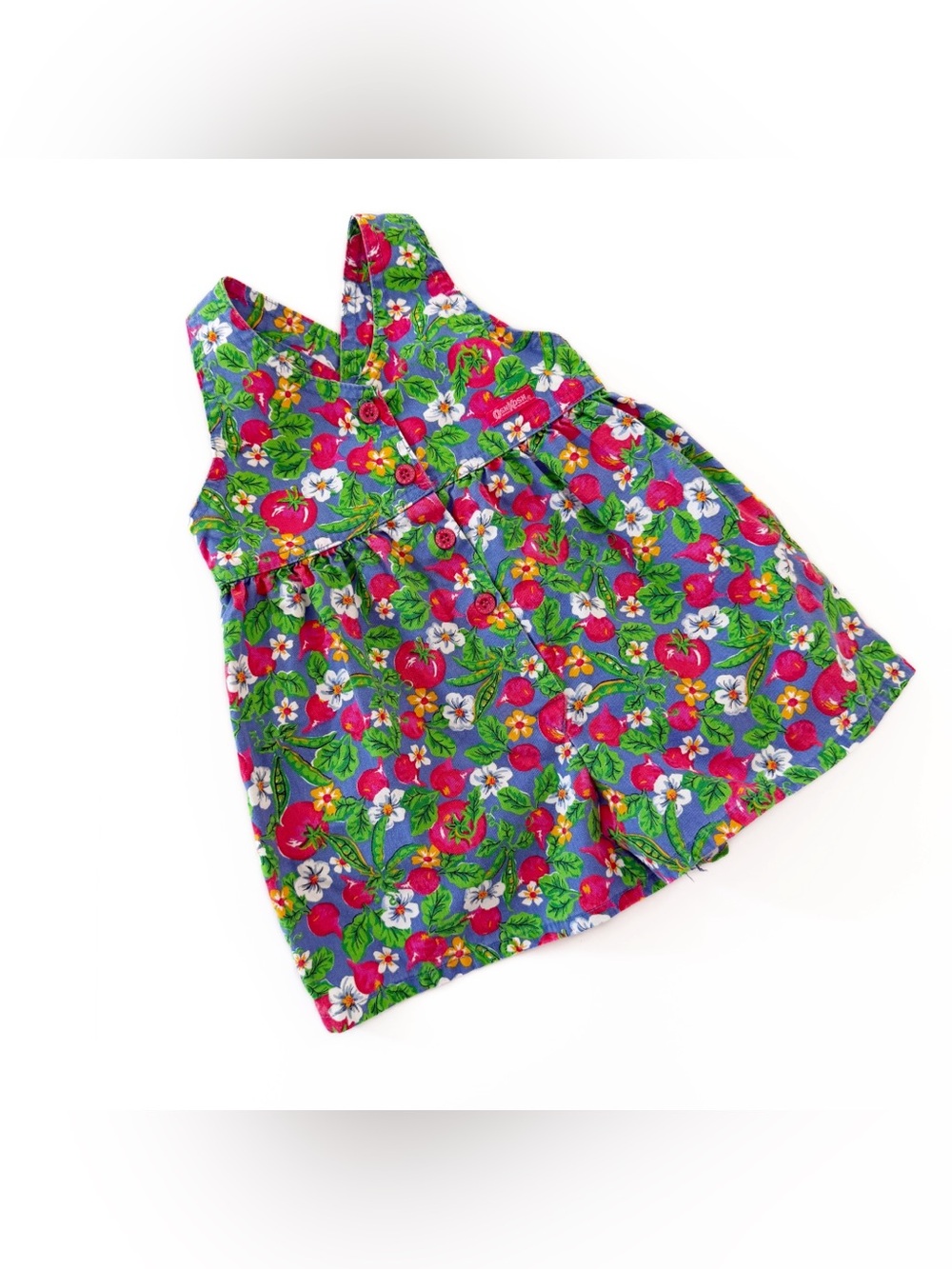 Oshkosh B’Gosh Romper Vegetable Floral Kids Toddler Girls 2T